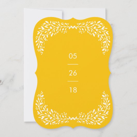 Blisser Laurel Faire-part de mariage DE COULEUR ÉD (Dos)