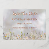 Blissful Blooms Wedding Enregistrer la carte de da (Recto)