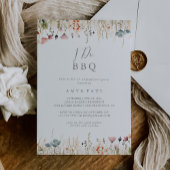 Blissful Boho Wildflower I Do BBQ Engagement Party Kaart