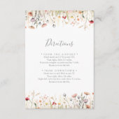 Blissful Boho Wildflower Wedding Routebeschrijving Informatiekaartje (Voorkant)