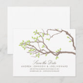Blissful Branches Wedding Save the Date Briefkaart (Voorkant / Achterkant)
