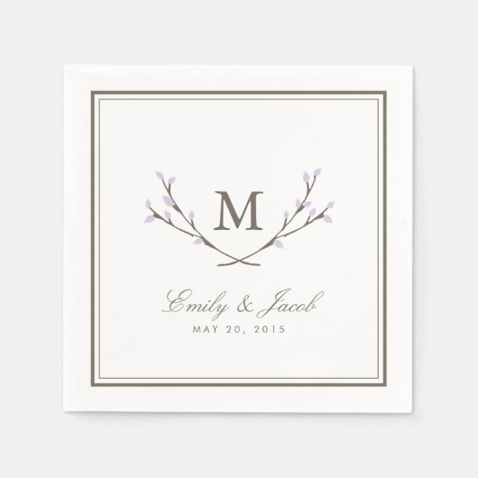 Blissful Branches Wedding Servet (Voorkant)