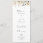 Blissful Colorful Boho Wildflower Wedding Program Programma (Voorkant)