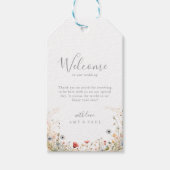 Blissful Colorful Boho Wildflower Wedding Welcome Cadeaulabel (Voorkant)