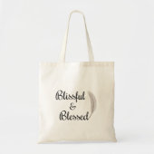 Blissful en gezegend tas van engel-veren beige eng (Voorkant)