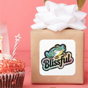 Blissful Frog Sticker - Schattigee en grappige kik