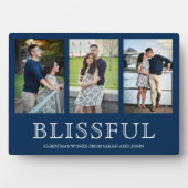 Blissful Kerstmis 3 Foto Collage Fotoplaat (voorkant)