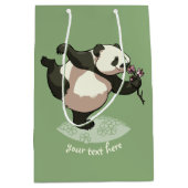 Blissful panda die bloesbloemen smolt met tekst medium cadeauzakje (Voorkant)