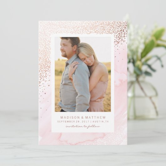 Blissful sparen de Mededeling van de Datum Save The Date (Staand voorkant)