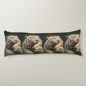 Blissful White Tiger – Whimsical Body Pillow Lichaamskussen (Achterkant)