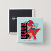 Blitz | Dino Ranch Vierkante Button 5,1 Cm (Voorkant /achterkant)