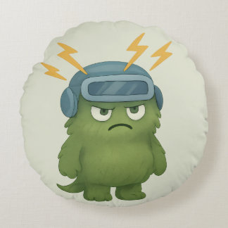 Blitz Kissen – Das ADHS-Monster im Hyperfokus  Rond Kussen