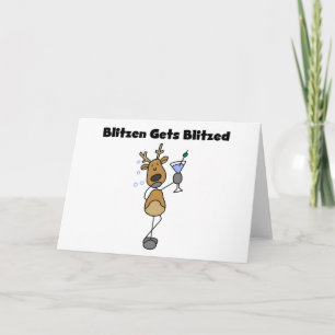 Blitzen krijgt Blitzed Feestdagen Kaart