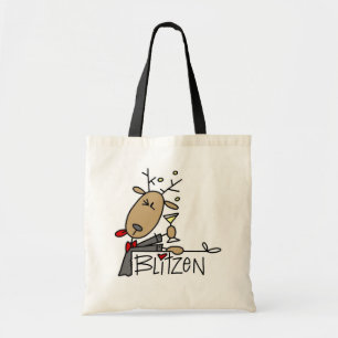 Blitzen rendieren kersthemden en cadeautjes tote bag
