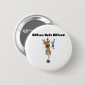 Blitzen worden geblitseerd ronde button 5,7 cm (Voorkant /achterkant)
