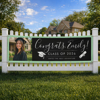 BLK & GREEN 2026 | Diploma-banner met foto Spandoek