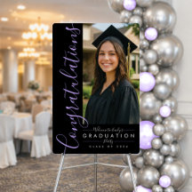 BLK & PURPLE 2026 | Grad Signature Schuimboard