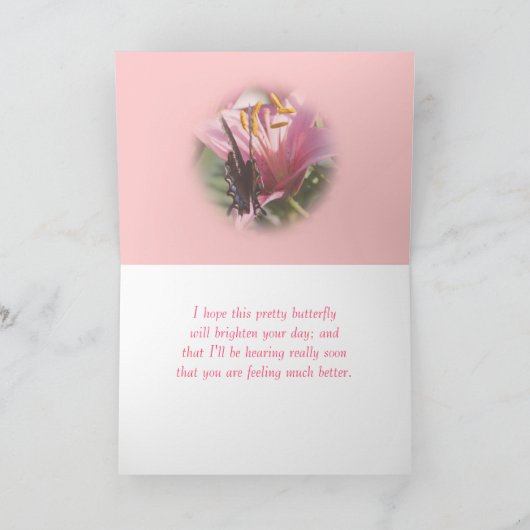 Blk Swallowtail op Mauve Lelie maakt om het even Kaart (Binnen)