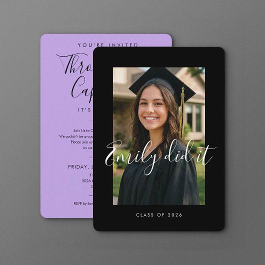 BLK & VIOLET 2026 | Invitation de remise de diplôm