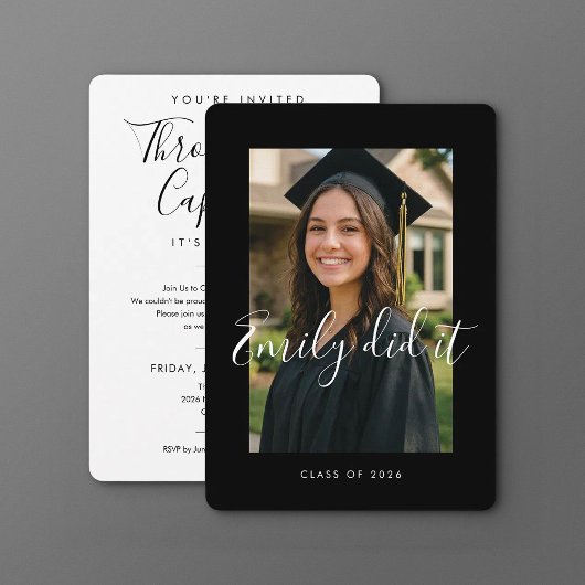 BLK & WHT 2026 | Invitation de remise de diplômes