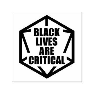 BLM Black Lives Are Critical (B&W) Zelfinktende Stempel