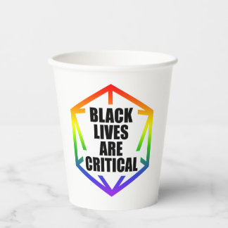 BLM Black Lives are Critical [LGBTQ+] Papieren Bekers