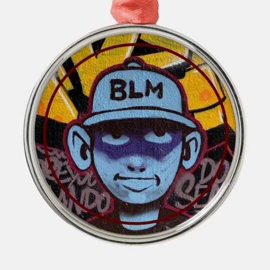 BLM/Black Lives Matte Metalen Ornament (Voorkant)