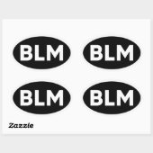 BLM - Black Lives Matter Anti Racisme Bumper Ovale Sticker (Vel)