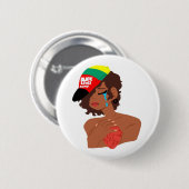 BLM Black Woman's Button (Voorkant /achterkant)