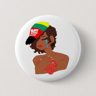 BLM Black Woman's Button