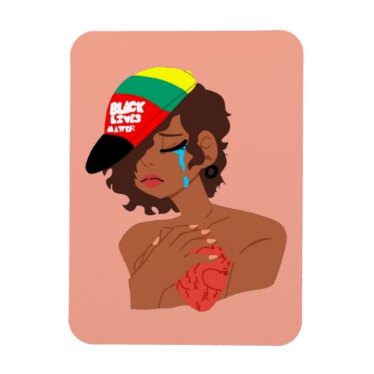 BLM Black Woman's Tears Flexible Magnet (Vertical)