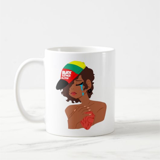 BLM Black Woman's Tears Mug (Gauche)
