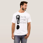BLM Exclamation Mark Black Lives Matter Dark T-shirt (Voorkant volledig)