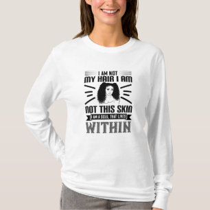 BLM Hair en huid ziel die leeft binnen T-shirt