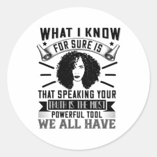BLM - Je waarheid spreken is krachtig Ronde Sticker