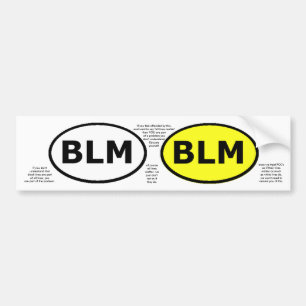 BLM's educatieve ovalen of bumperstickers