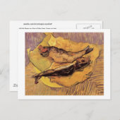 Bloaters op geel papier, Vincent van Gogh Briefkaart (Voorkant / Achterkant)
