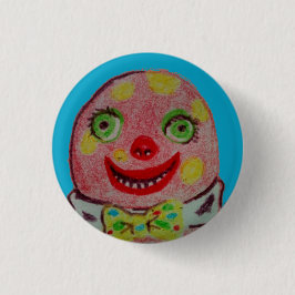 Blobby crayon badge Blue Ronde Button 3,2 Cm