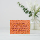 Blobes orange sur Carte de visite orange clair (Debout devant)