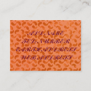 Blobes orange sur Carte de visite orange clair