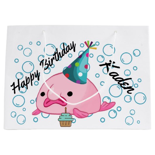 Blobfish Birthday Groot Cadeauzakje (Voorkant)
