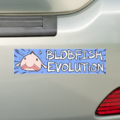 Blobfish Evolution Bumpersticker (Op auto)