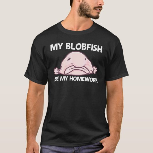 Blobfish For Kids Boys Deep Sea Fish Zoo Animal T-shirt (Voorkant)