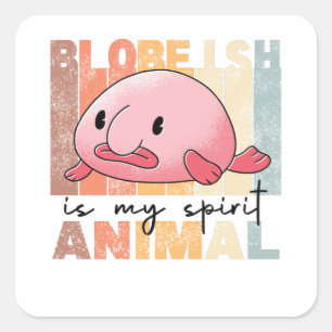 Blobfish is mijn geest - grappige kreeft vierkante sticker