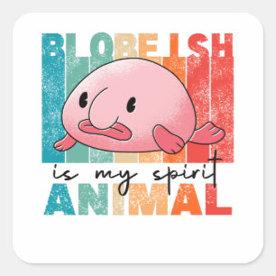 Blobfish is mijn geest - grappige kreeft vierkante sticker