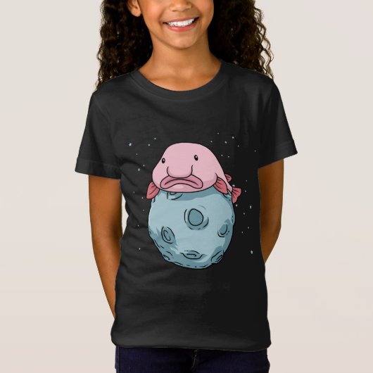 Blobfish Moon Astronaut Gift Kinder Blobfish T-shirt (Voorkant)