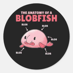 Blobfish Statement anatomie of Blobfish Ronde Sticker