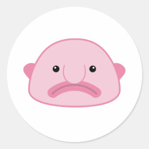 Blobfish-Sticker Ronde Sticker