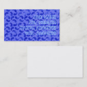 Blobs bleu foncé sur Carte de visite bleu (Devant / Derrière)