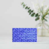 Blobs bleu foncé sur Carte de visite bleu (Debout devant)